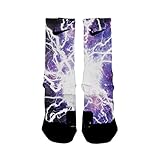 HoopSwagg Lightning Galaxy Custom Nike Elite Socks Small