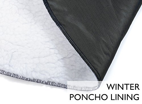 Comfort Finds Wheelchair Winter Poncho(Single Pack,Black)
