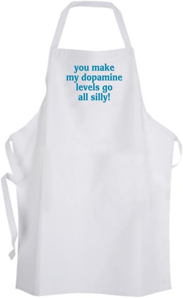 you make my dopamine levels go silly! Adult Size Apron - Science Geek Humor