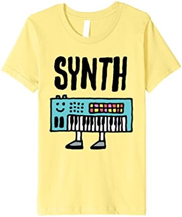 Kids Synth Music / Synthesizer / Keyboard T-Shirt 12 Lemon