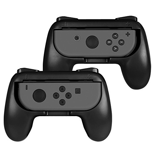 Fintie Grip for Nintendo Switch Joy-Con, [Ergonomic Design] Wear-Resistant Comfort Game Controller Handle Kit for Nintendo Switch Joy Con (2-Pack), Black