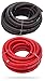 InstallGear 1/0 Gauge 25ft Black and 25ft Red Power/Ground Wire True Spec and Soft Touch Cable primary