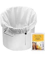 Brew Bag, 2 Pack Extra Large (26" x 22") Straining Bag,Reusable Cold Brew Bags Fine Mesh Bag for Fruit Cider Apple Grape Wine Press Drawstring Straining Brew in a Bag
