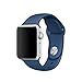 HuanlongTM New Soft Silicone Sport Style Replacement Iwatch Strap Band for Apple Wrist Watch Series 1 Series 2 (Ocean Blue 38mm S/M)