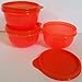 Tupperware Ideal Little Bowl Set of 4 in Green, Red, Blue and Yellow