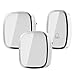 Aogek Wireless Doorbell Kit, 1 Remote Push Button and 2 Door Chimes, Operating at over 1000-Feet Range with 36 Chimes, 4-Level Adjustable Volume, White-Silver