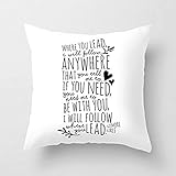 Decorative Christmas Pillow Cases Where You Lead Theme Song Cushion Cover 18