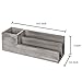 MyGift Rustic Whitewashed Gray Wood Desktop Pencil Cup/Pen Caddy and 2 Slot Letter Sorter Office Accessory Organizer Station