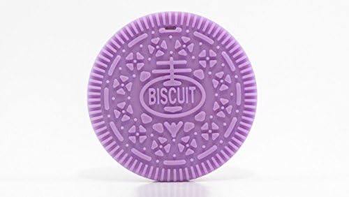 Cookie Biscuit Teething Toy BPA Free FDA Approved Purple A Safe Unique Baby Gift