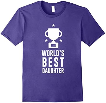 Men's Worlds Best Daughter Trophy T-Shirt Medium Purple