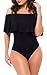 Delcoce Womens Ruffle Off Shoulder Bodycon One Piece Jumpsuit Bodysuit S-XL D1RP