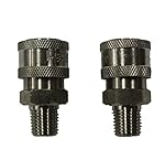 Shark Pressure Washers 89222140 Stainless Male Coupler, 1/4-Inch, 2-Pack