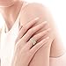 Bonlavie Set of 2 18K Gold Princess Cut Cubic Zirconia Engagement Wedding Ring Set for Her Women 8