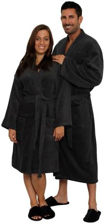TowelBathrobe Terry Kimono Bathrobe XX-Large Charcoal