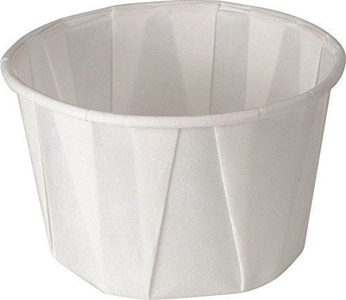 Solo 2.0 oz treated paper souffle portion cups for measuring, med…