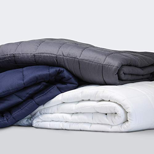 Everspread Weighted Blanket (5lbs, 34" x 48"), Dark Gray, Cotton with