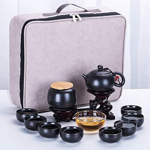 茶器セット 旅行ティーセット 急須 湯呑み 磁器茶具 ティーポット カップ 茶こし付 茶碗 ギフト コンパクト 携帯用 収納袋 11個セットa 茶器揃 ーカップシンプルな和風 業界no 1 家庭用 陶器