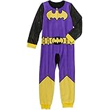 DC Comics Batgirl Girls' One Piece Pajama Sleeper Set Purple