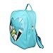 xhorizon TM FL1 Candy Leather Backpack Plastic Transparent Heart Beach Girls School Bag (Light-blue)