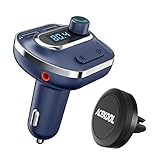 Bluetooth FM Transmitter, Acekool Wireless Car FM Transmitter Radio Adapter Receiver with Dual-USB Car Charger,Hands Free Calling,USB Flash Driver to Play MP3 Files & [A Magnetic Car Mount Included]
