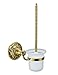 APL-6313 Exquisite Carved Bathroom Accessories, Solid Brass Base Toilet Brush Holder , Gold