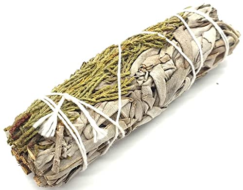 CRIGEMA White Sage and Juniper 10cm Smudge - 20/30g - Purification Incense - 1 Set, 1 Item, 1 Piece