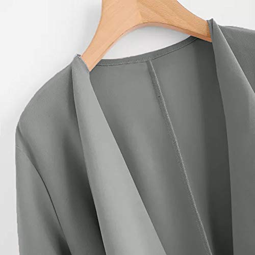 image for GOVOW Waterfall Sweaters for Women Casual Collar Pocket Front Wrap Coa