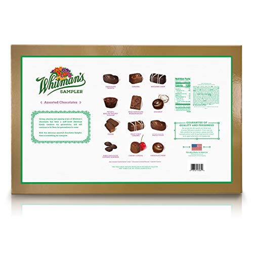 Russell Stover Whitman's Giant Sampler Assorted Chocolates Box, 40 Ounce