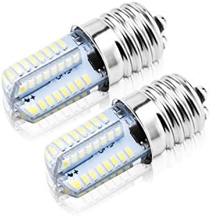 E17 LED Light Bulb Microwave Oven Light Dimmable 4w (40Watt Replacement) Daylight White 6000K 64X3014SMD AC110-130V by Augeek (2 Pack)
