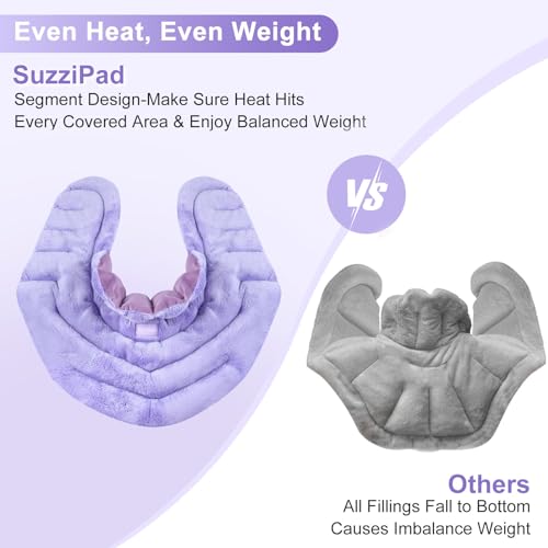 SuzziPad Microwave Heating Pad for Neck and Shoulders, Weighted Neck and Shoulder Wrap for Pain