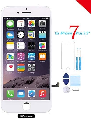 Coobetter for iPhone 7 Plus Screen Replacement (5.5) LCD 3D Touch Screen Digitizer Display with Free Repair Tool Kits + Free Screen Protector (White)