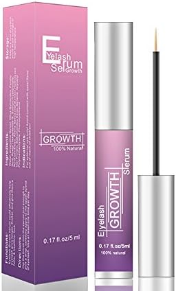Eyelash Serum Eyelash Growth Serum Lash Enhancer Serum Eyelash Booster for Longer Fuller Eyelashes Eyebrow Enhancer Serum 5ml purple