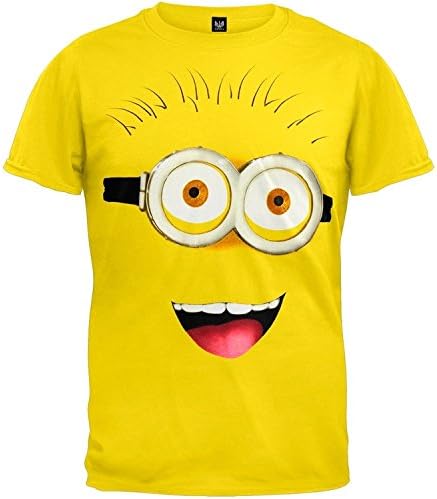 KISSUU Short Sleeve Despicable Me 2 Front Face T-Shirt Yellow
