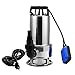 Cosway Garden 1.5HP 1100W Power Stainless Steel Water Pump, Submersible Clean/Dirty pool Yard Outdoors, Pools Ponds Irrigation Sprinkling