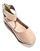 Anna Home Collection Anna Girl Kids Dress Ballet Flat Elastic Ankle Strap Faux Suede Shoes (1 M US Little Kid, Gold)