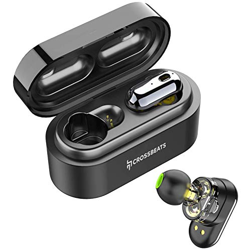 CrossBeats Elektra Dual Driver True Wireless in-Ear Earbuds Earphones Headphones | Bluetooth 5.0, in-Built Microphone, 3