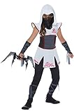Fearless White Ninja Girl Kids Costume