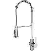 KRAUS Britt 2nd Gen Commercial Style Pull-Down Single Handle Kitchen Faucet in Spot Free Stainless Steel, KPF-1691SFS