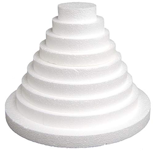Craft Foam Disc Circle - Smooth Styrofoam Polystyrene Foam Disc for Any Craft and DIY Project. (12 Packs - 12" x 12" x 1")