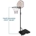 Smartxchoices Portable Height-Adjustable Basketball Hoop Stand Goal System Steel Pole with Backboard and Wheels for Kids Teenagers Youth Indoor Outdoor