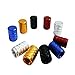 Godeson Blue Aluminum Car Truck Motocycle Bike Tyre American Air Valve Caps Tire Valve Cap Car Knurling Style Airtight –Set of 4pcs