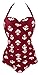 Annigo One Piece Swimsuit for Womens Retro Vintage Bathing Suit Shirred Details Monokini …