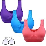 DAS Leben Sports Bra Women Workout and Gym Seamless Yoga Bra Pack of 3
