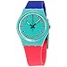 Swatch Shunbukin Teal Dial Plastic Silicone Quartz Ladies Watch GG215
