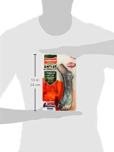 Nylabone Power Chew DuraChew Antler Rawhide Alternative Dog Chew Toy, Large