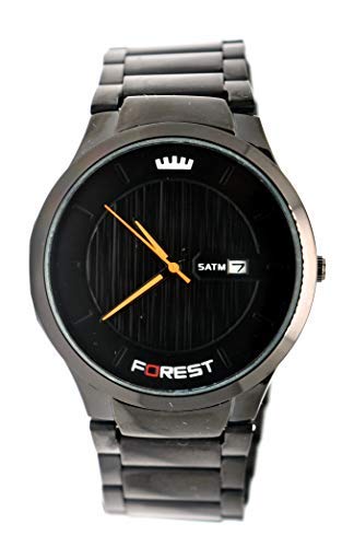 FOREST Mens Black Dial Analogue Watch (FJ044)