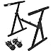 Knox Gear Keyboard Piano Stand – Universal, Z Style, Pedal Friendly – Lightweight and Ultra Portable – Adjustable Height and Width – Optional Detachable Wheels - Professional Grade