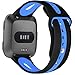 Maledan Compatible with Fitbit Versa Band, Small, Black Blue