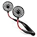 BroElec Portable Fan Hand Free Small Personal Mini USB Fan 2000mAh Rechargeable Battery Operated Neck Fan 12H Working Hours 3 Speeds 360 Degree Adjustment Head for Office Travel Outdoor Camping(Black)