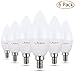 Litake E12 LED Bulb, 60W Equivalent Candelabra Bulb, 2700K Warm White Non-Dimmable Candle Light Bulbs for Chandelier, Pack of 6